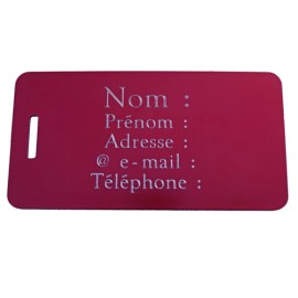 Grande plaque adresse pour cage et box de voyage