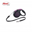 Laisse rétractable FLEXI Design, XS, cordon de 3 m, jusqu'à 8 Kg