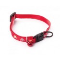 Collier pour chat avec motifs réfléchissants tête de mort Rouge + sécurité anti-étranglement