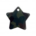 Edition limitée ! Médaille star Camouflage en aluminium pour chien 3,6x3,5cm
