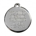 Médaille pour chien Red Dingo pirate sur fond noir 3,8cm